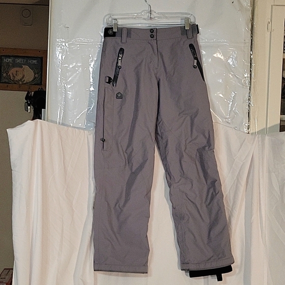 SESSION'S Women's Snow Ski Pants Grey XS Recco Reflective WARM adjustable zipper - Picture 1 of 12
